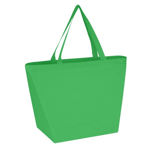 Green non-woven reusable recyclable shopper tote bag