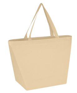 Natural non-woven reusable recyclable shopper tote bag