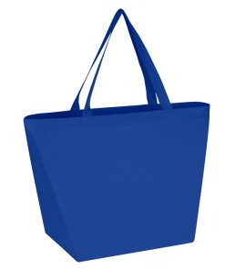 Royal Blue non-woven reusable recyclable shopper tote bag
