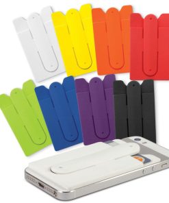 all colors snap card silicone phone wallet and stand
