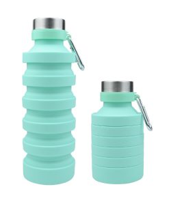 aqua collapsible silicone reusable water bottle