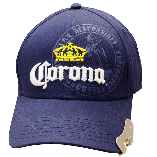 baseball cap with a bottle opener