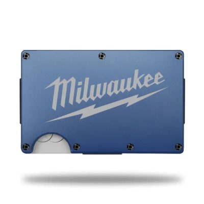 blue-color-gun-metal-ridge-minimalist-edc-wallet-promotional-product
