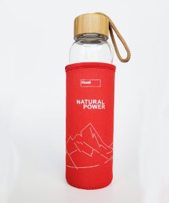 glass bottle with neoprene sleeve