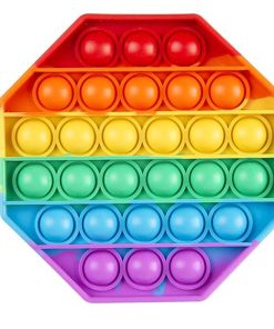 hexagonal silicone pop it fidget bubble toy