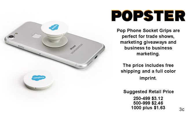 pop socket retail coded prices promotional products