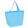 sky blue non-woven reusable recyclable shopper tote bag