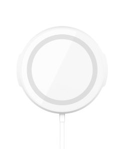 white wireless phone charger