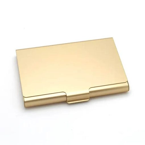 Metal business card holder for market giveaway and trade show gift