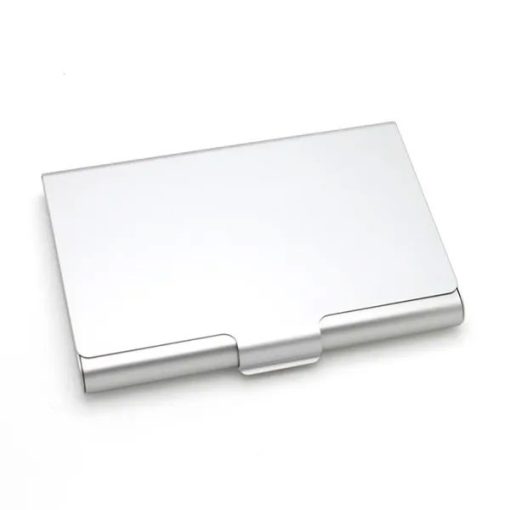 Metal business card holder for market giveaway and trade show gift