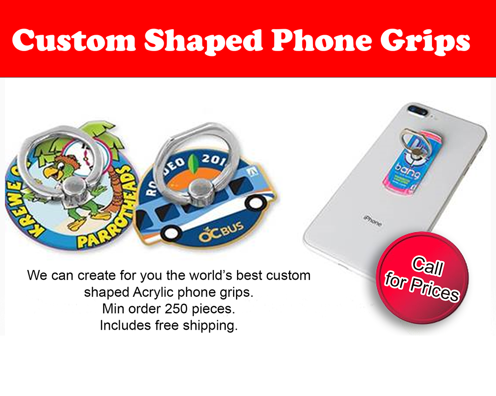 custom shaped phone grips