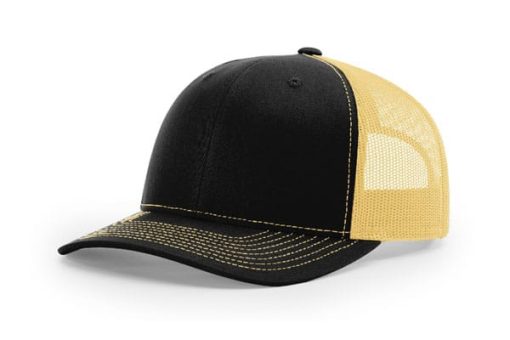 Richardson-112-Trucker-Black-Vegasgold