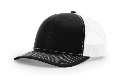 Richardson-112-Trucker-Black-White