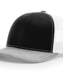 Richardson-112-Trucker-Black-White-Heathergrey