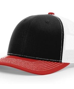 Richardson-112-Trucker-Black-White-Red