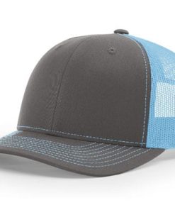 Richardson-112-Trucker-Charcoal-Columbiablue