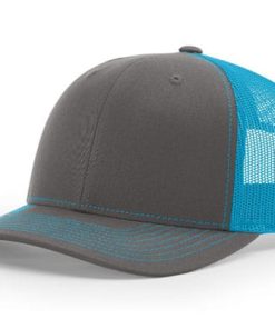 Richardson-112-Trucker-Charcoal-Neonblue