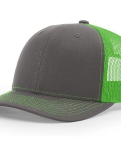 Richardson-112-Trucker-Charcoal-Neongreen