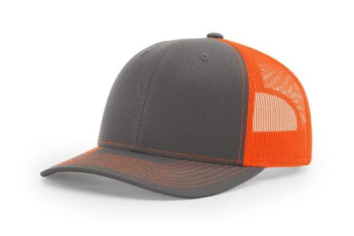 Richardson-112-Trucker-Charcoal-Neonorange