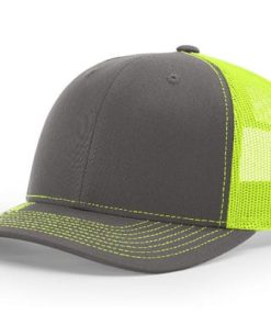 Richardson-112-Trucker-Charcoal-Neonyellow