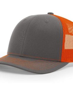 Richardson-112-Trucker-Charcoal-Orange