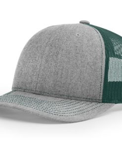 Richardson-112-Trucker-Heathergrey-Darkgreen