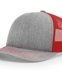 Richardson-112-Trucker-Heathergrey-Red