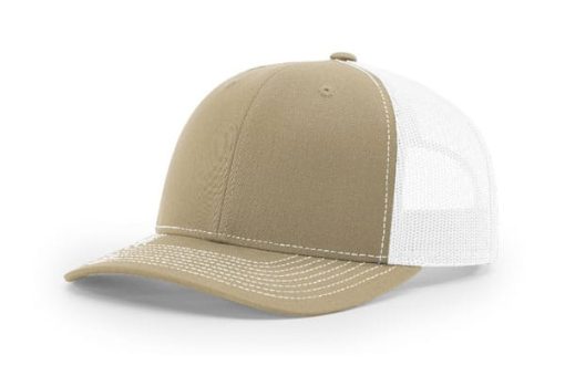 Richardson-112-Trucker-Khaki-White