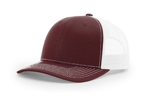 Richardson-112-Trucker-Maroon-White