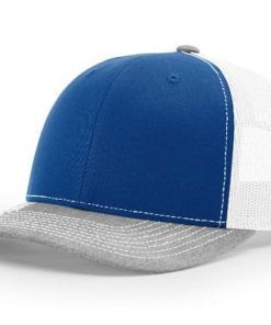 Richardson-112-Trucker-Royal-White-Heathergrey