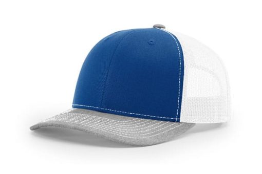 Richardson-112-Trucker-Royal-White-Heathergrey