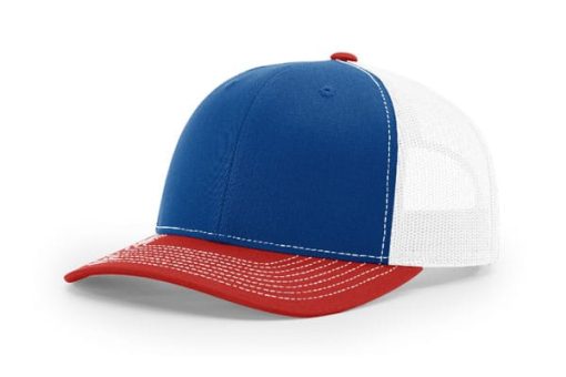 Richardson-112-Trucker-Royal-White-Red