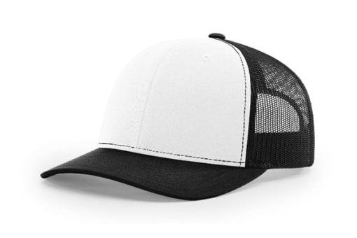 Richardson-112-Trucker-White-Black