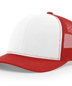 Richardson-112-Trucker-White-Red