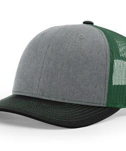 Richardson-112-Trucker-heather-grey-dark-green-black