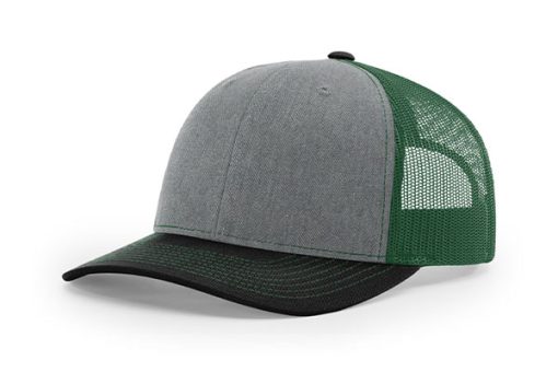 Richardson-112-Trucker-heather-grey-dark-green-black