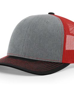 Richardson-112-Trucker-heather-grey-red-black