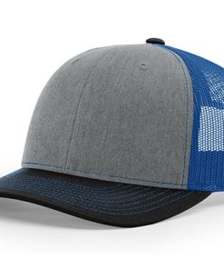 Richardson-112-Trucker-heather-grey-royal-black