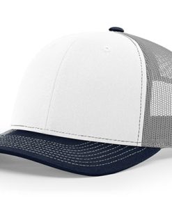 Richardson-112-Trucker-white-aluminum-navy