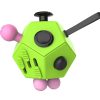 12 sided fidget cube green and pink