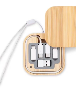 Square Square bamboo cable case