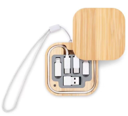 Square Square bamboo cable case