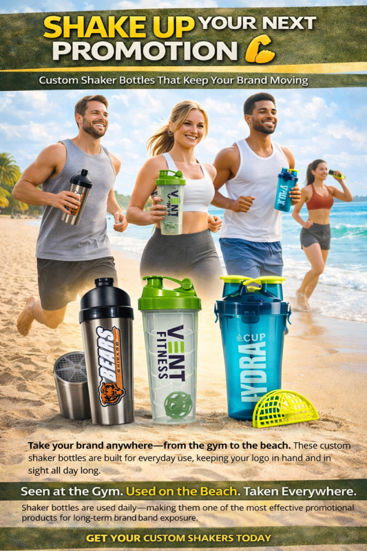 Custom shaker bottles have become an indispensable marketing tool